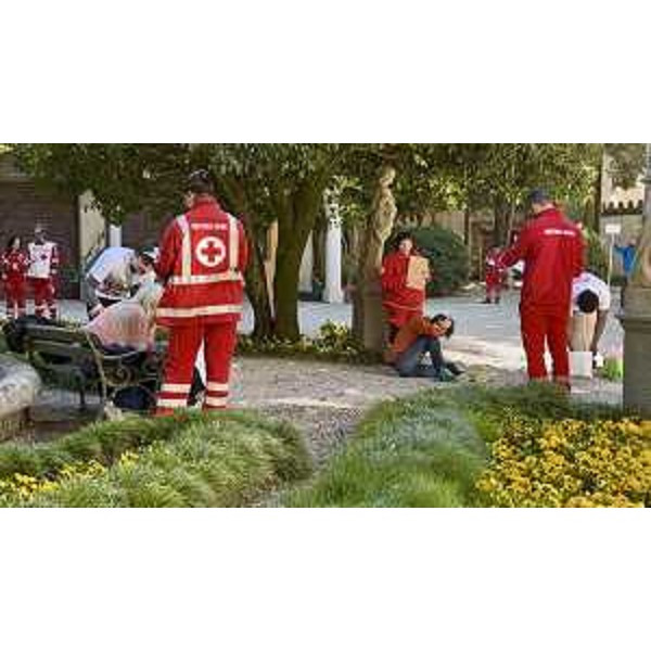 Una delle scene delle Olimpiadi del soccorso - Una delle scene delle Olimpiadi del soccorso