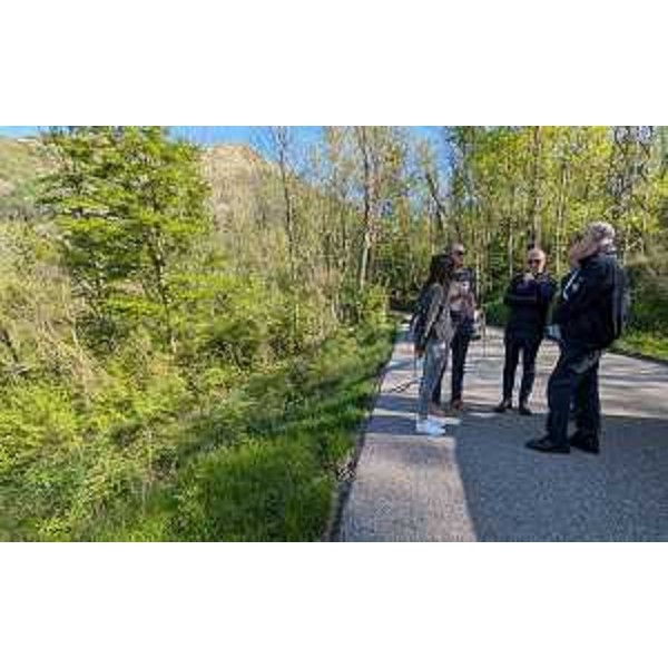 Un momento del sopralluogo dell'assessore Riccardi a Montenars - Un momento del sopralluogo dell'assessore Riccardi a Montenars