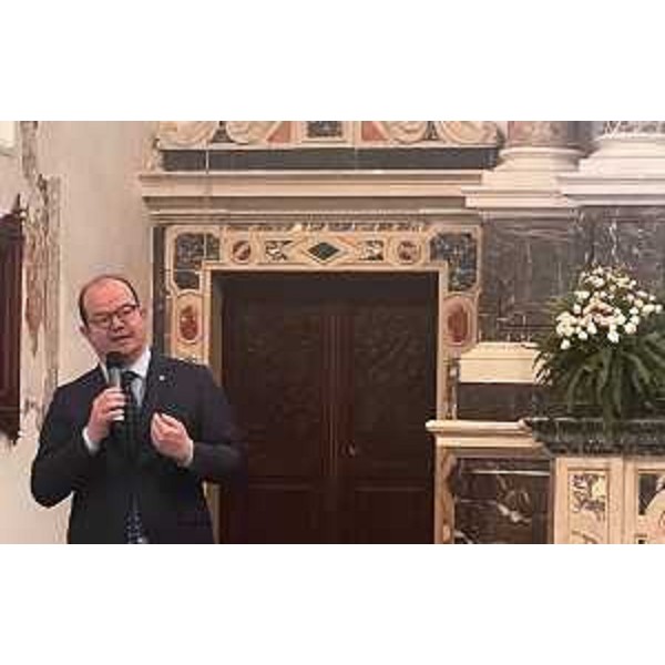 Il vicegovernatore Anzil interviene nella chiesa di Sant'Antonio Abate - Il vicegovernatore Anzil interviene nella chiesa di Sant'Antonio Abate