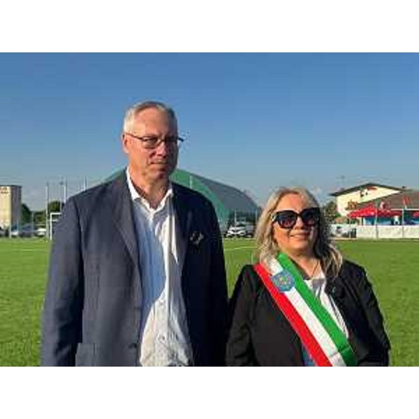 Il presidente Bordin assieme al sindaco di Muzzana del Turgnano, Genziana Buffon - Il presidente Bordin assieme al sindaco di Muzzana del Turgnano, Genziana Buffon