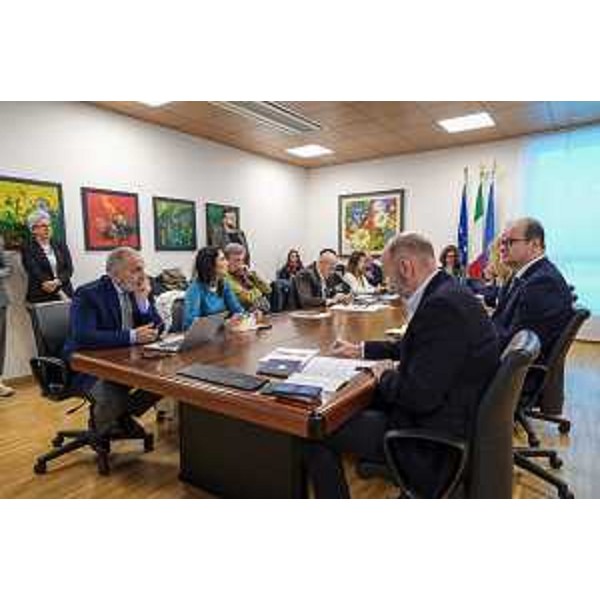 Una fase della conferenza stampa svoltasi oggi a Udine - Una fase della conferenza stampa svoltasi oggi a Udine