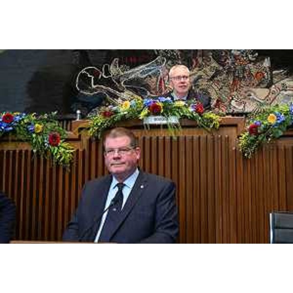 In primo piano il consigliere regionale Marko Pisani, in alto il presidente del Cr Fvg, Mauro Bordin - In primo piano il consigliere regionale Marko Pisani, in alto il presidente del Cr Fvg, Mauro Bordin