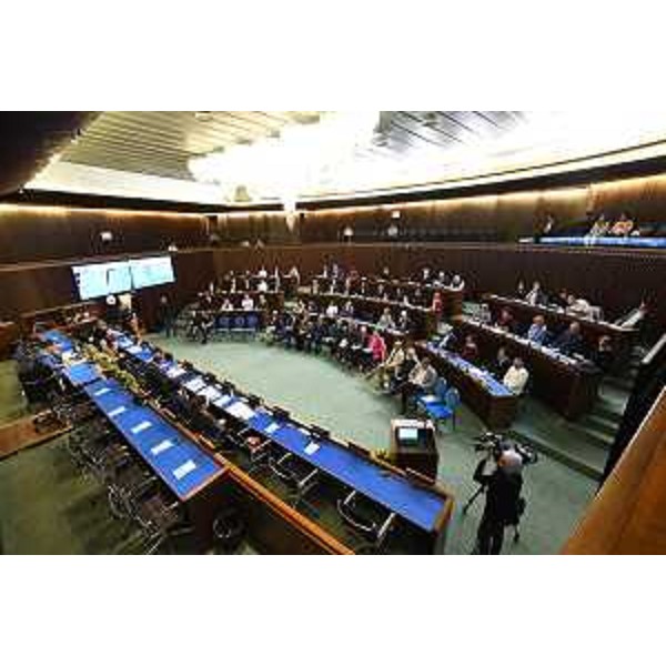 Un momento dei lavori della quarta Confererenza regionale sulla tutela della minoranza linguistica slovena - Un momento dei lavori della quarta Confererenza regionale sulla tutela della minoranza linguistica slovena