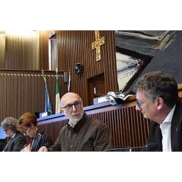 L'assessore Riccardi al centro nel corso della seduta - L'assessore Riccardi al centro nel corso della seduta