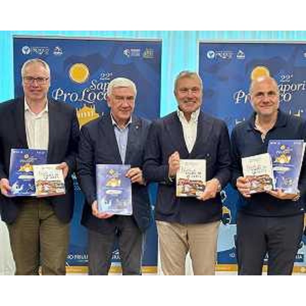 Da sinistra: Mauro Bordin (presidente Consiglio Fvg), Pietro De Marchi (presidente Unpli Fvg), Sergio Emidio Bini (assessore Attività produttive Fvg), Antonino La Spina (presidente Unpli nazionale) - Da sinistra: Mauro Bordin (presidente Consiglio Fvg), Pietro De Marchi (presidente Unpli Fvg), Sergio Emidio Bini (assessore Attività produttive Fvg), Antonino La Spina (presidente Unpli nazionale)