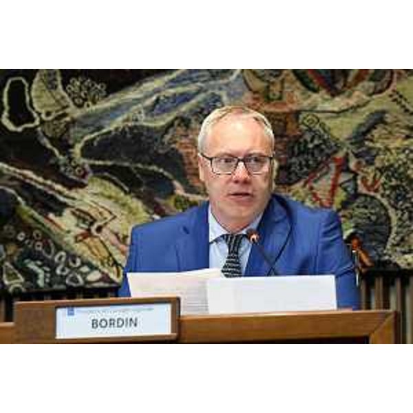 Un momento dell'intervento del presidente Bordin - Un momento dell'intervento del presidente Bordin