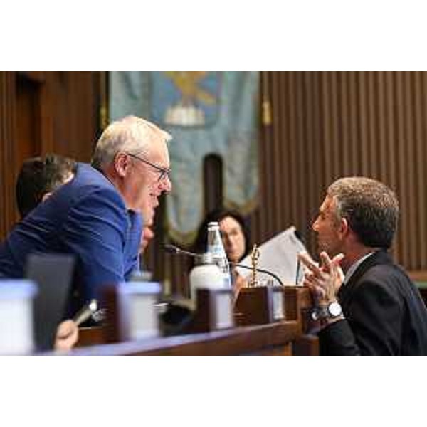 Il presidente Mauro Bordin e l'assessore Pierpaolo Roberti - Il presidente Mauro Bordin e l'assessore Pierpaolo Roberti