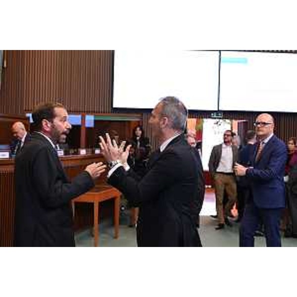 Claudio Giacomelli (FdI), Francesco Russo (Pd) e marco Putto (Patto per l'Autonomia-Civica Fvg) - Claudio Giacomelli (FdI), Francesco Russo (Pd) e marco Putto (Patto per l'Autonomia-Civica Fvg)