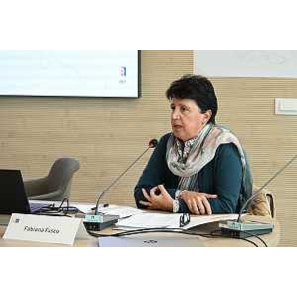 La moderatrice Fabiana Fusco, direttrice del dipartimento di Lingue e letterature all'Università di Udine - La moderatrice Fabiana Fusco, direttrice del dipartimento di Lingue e letterature all'Università di Udine