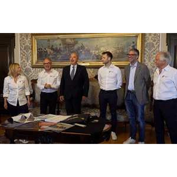 Un momento della conferenza stampa ospitata dal Comune di Trieste. - Un momento della conferenza stampa ospitata dal Comune di Trieste.