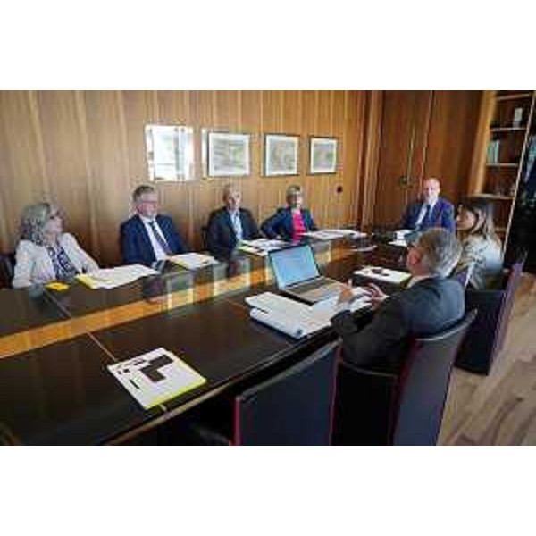 L'assessore Zilli durante l'assemblea di Insiel - L'assessore Zilli durante l'assemblea di Insiel