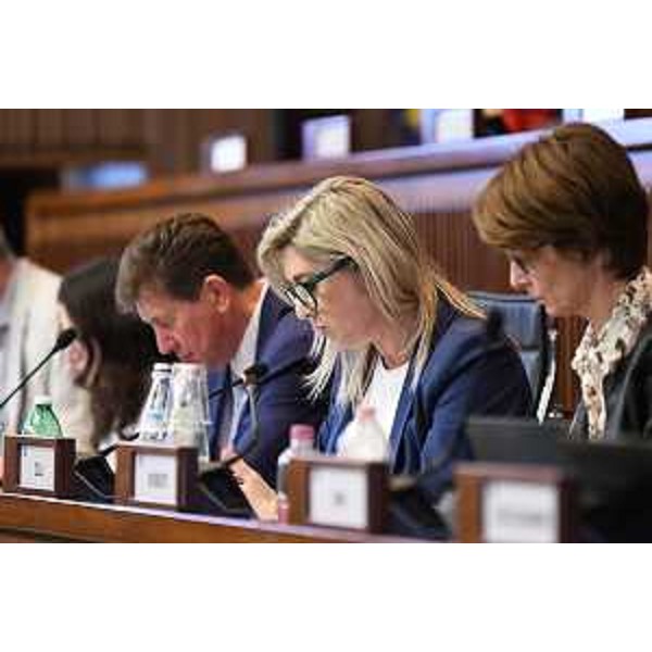 Il presidente della IV Commissione consiliare, Alberto Budai (Lega) e l'assessore Cristina Amirante - Il presidente della IV Commissione consiliare, Alberto Budai (Lega) e l'assessore Cristina Amirante