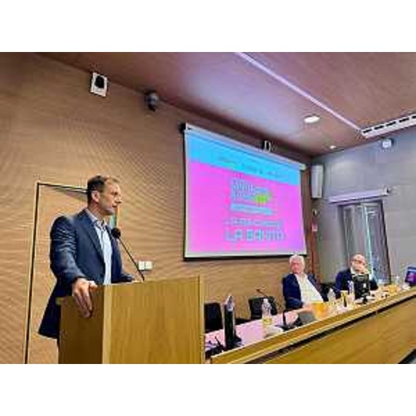 Il governatore Fedriga durante il suo intervento - Il governatore Fedriga durante il suo intervento