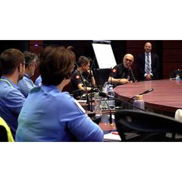 L'assessore Riccardi nel corso del suo intervento - L'assessore Riccardi nel corso del suo intervento