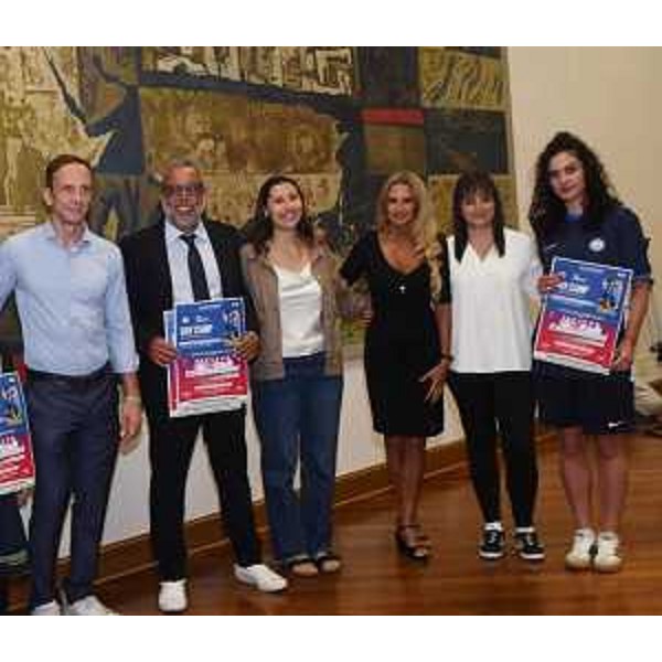 Il governatore del Friuli Venezia Giulia Massimiliano Fedriga (primo a sinistra) alla presentazione del "Day Summer Camp" - Il governatore del Friuli Venezia Giulia Massimiliano Fedriga (primo a sinistra) alla presentazione del "Day Summer Camp"