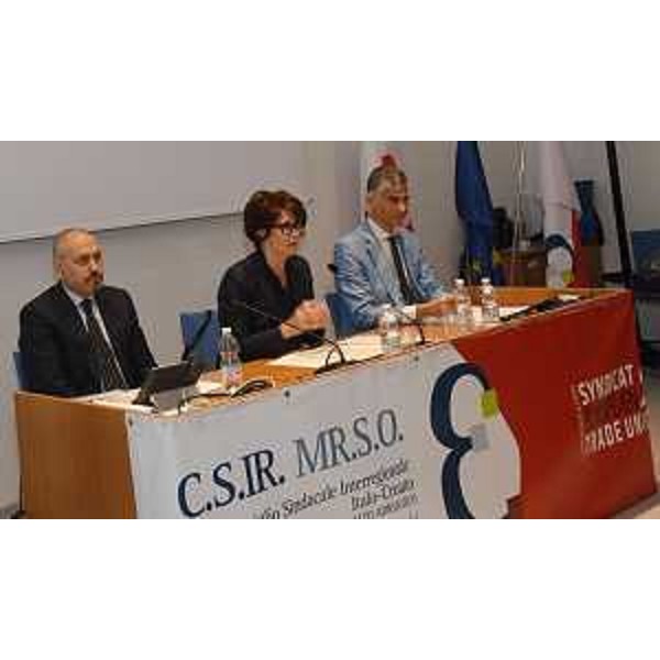 Lassessore al Lavoro Alessia Rosolen al convegno organizzato dal Consiglio sindacale interregionale italo-croato Alto Adriatico. - Lassessore al Lavoro Alessia Rosolen al convegno organizzato dal Consiglio sindacale interregionale italo-croato Alto Adriatico. 