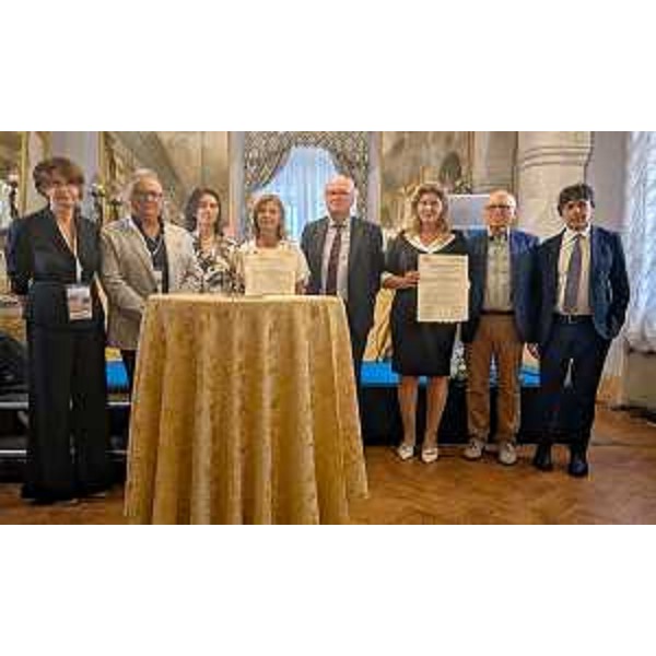 Una fase dell'incontro svoltosi al castello di Spessa - Una fase dell'incontro svoltosi al castello di Spessa