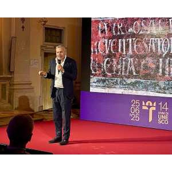 L'assessore Bini interviene alla cerimonia per i 14 anni dall'ingresso di Cividale del Friuli nella World Heritage List.Unesco - L'assessore Bini interviene alla cerimonia per i 14 anni dall'ingresso di Cividale del Friuli nella World Heritage List.Unesco