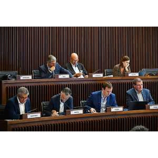 I banchi del Pd durante la II Commissione - I banchi del Pd durante la II Commissione