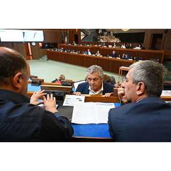 Francesco Martines con i colleghi dem Diego Moretti e Andrea Carli - Francesco Martines con i colleghi dem Diego Moretti e Andrea Carli