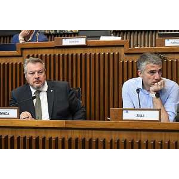 Il presidente della V Commissione consiliare, Diego Bernardis (Fedriga presidente), e l'assessore regionale Pierpaolo Roberti - Il presidente della V Commissione consiliare, Diego Bernardis (Fedriga presidente), e l'assessore regionale Pierpaolo Roberti