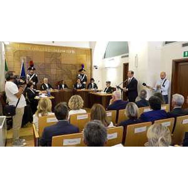 Il governatore del Friuli Venezia Giulia Massimiliano Fedriga durante l'intervento all'udienza pubblica per il giudizio di parificazione del rendiconto generale 2024 dell'Amministrazione regionale da parte della Corte dei conti - Il governatore del Friuli Venezia Giulia Massimiliano Fedriga durante l'intervento all'udienza pubblica per il giudizio di parificazione del rendiconto generale 2024 dell'Amministrazione regionale da parte della Corte dei conti