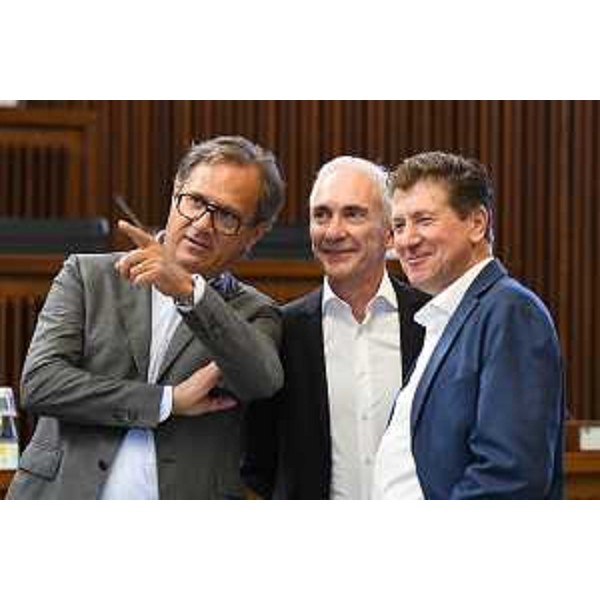 Mauro Di Bert (Fp), Roberto Novelli (FI) e Alberto Budai (Lega) - Mauro Di Bert (Fp), Roberto Novelli (FI) e Alberto Budai (Lega)