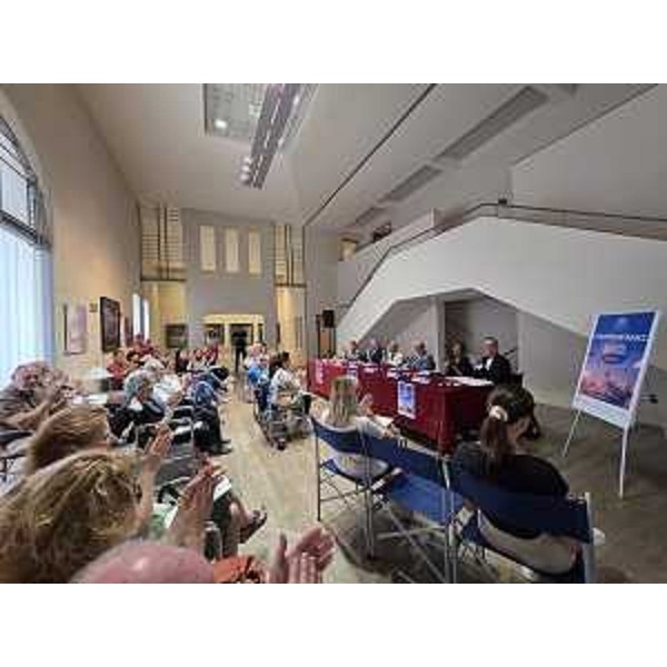 Un momento della conferenza stampa - Un momento della conferenza stampa