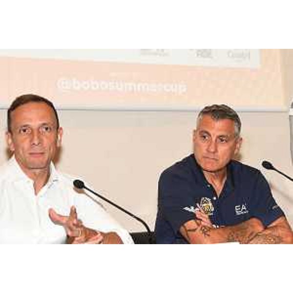 Il governatore Massimiliano Fedriga e Christian Vieri - Il governatore Massimiliano Fedriga e Christian Vieri