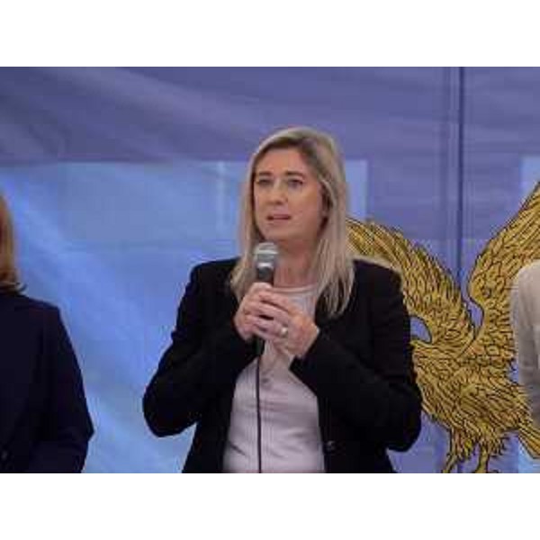 L'assessore Cristina Amirante nel corso del suo intervento - L'assessore Cristina Amirante nel corso del suo intervento