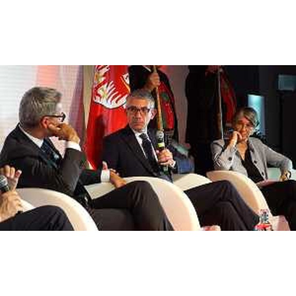 L'assessore Roberti nel corso del suo intervento - L'assessore Roberti nel corso del suo intervento