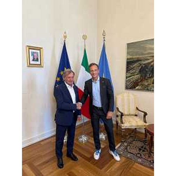 Il governatore MassimilianoFedriga e il presidente Fisi Flavio Roda - Il governatore MassimilianoFedriga e il presidente Fisi Flavio Roda