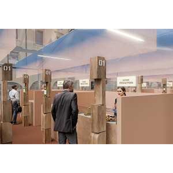 Un rendering dello spazio allestito in via Mercatovecchio a Udine per Ein prosit - Un rendering dello spazio allestito in via Mercatovecchio a Udine per Ein prosit 