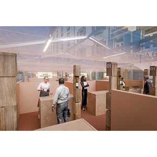 Un rendering dello spazio allestito in via Mercatovecchio a Udine per Ein prosit - Un rendering dello spazio allestito in via Mercatovecchio a Udine per Ein prosit 