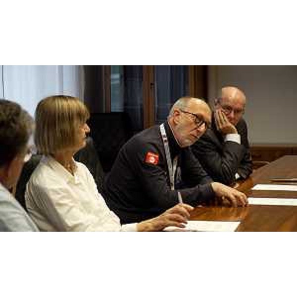 L'intervento dell'assessore regionale Riccardo Riccardi durante l'incontro con le sigle sindacali dei pensionati svoltasi oggi a Palmanova - L'intervento dell'assessore regionale Riccardo Riccardi durante l'incontro con le sigle sindacali dei pensionati svoltasi oggi a Palmanova