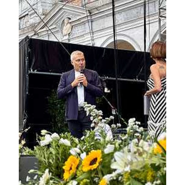 L'assessore Bini nel corso del suo intervento - L'assessore Bini nel corso del suo intervento