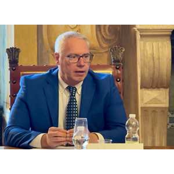 Un primo piano del presidente Bordin nel corso dell'assemblea plenaria della Conferenza, ospitata oggi a Udine nelle sale di Palazzo Belgrado - Un primo piano del presidente Bordin nel corso dell'assemblea plenaria della Conferenza, ospitata oggi a Udine nelle sale di Palazzo Belgrado