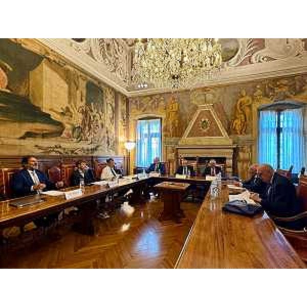 La splendida Sala del caminetto di Palazzo Belgrado a Udine, che ha ospitato l'assemblea plenaria - La splendida Sala del caminetto di Palazzo Belgrado a Udine, che ha ospitato l'assemblea plenaria