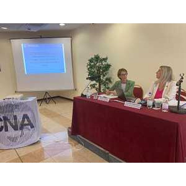 L'assessore regionale Cristina Amirante, a destra, durante l'incontro promosso da Cna Fgv per illustrare i bandi per il rilancio dell'edilizia - L'assessore regionale Cristina Amirante, a destra, durante l'incontro promosso da Cna Fgv per illustrare i bandi per il rilancio dell'edilizia