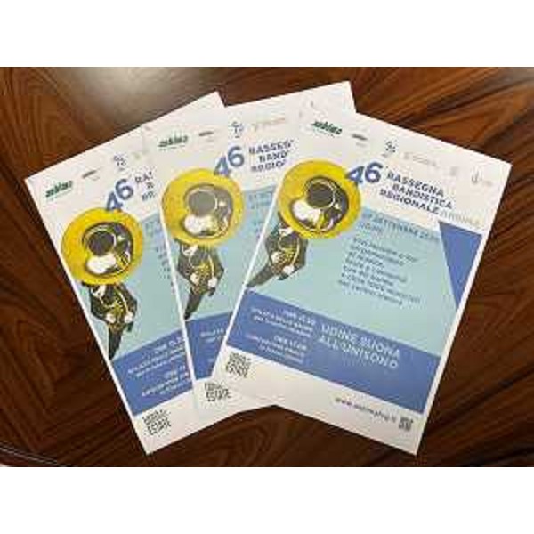 La locandina della 46a Rassegna bandistica regionale organizzata da Anbima Fvg - La locandina della 46a Rassegna bandistica regionale organizzata da Anbima Fvg