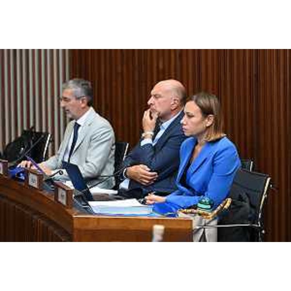 Andrea Carli, Roberto Cosolini e Manuela Celotti (Pd) - Andrea Carli, Roberto Cosolini e Manuela Celotti (Pd)