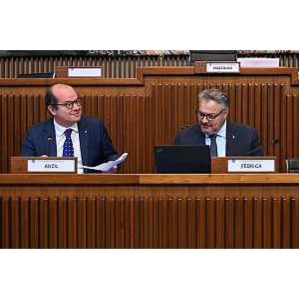 Da sinistra l'assessore regionale alla Cultura e Sport, Mario Anzil, e il presidente della V Commissione, Diego Bernardis (Fp) - Da sinistra l'assessore regionale alla Cultura e Sport, Mario Anzil, e il presidente della V Commissione, Diego Bernardis (Fp)