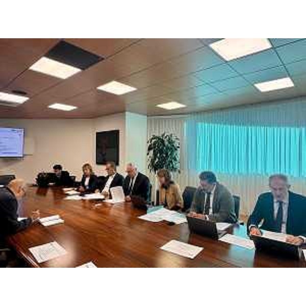 La sala Kugy del palazzo regionale di via Sabbadini durante la conferenza stampa - La sala Kugy del palazzo regionale di via Sabbadini durante la conferenza stampa