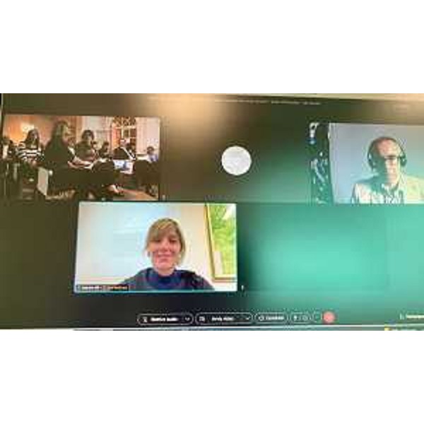 L'assessore Zilli durante il videocollegamento - L'assessore Zilli durante il videocollegamento