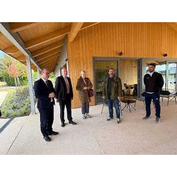 Un momento della visita del vicegovernatore con delega a Cultura e Sport, Mario Anzil, al nuovo Le Fucine Sport Center di Buttrio. - Un momento della visita del vicegovernatore con delega a Cultura e Sport, Mario Anzil, al nuovo Le Fucine Sport Center di Buttrio.