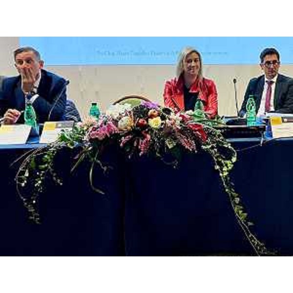 L'assessore regionale alle Infrastrutture Cristina Amirante al tavolo dei relatori del convegno svoltosi a Sacile - L'assessore regionale alle Infrastrutture Cristina Amirante al tavolo dei relatori del convegno svoltosi a Sacile