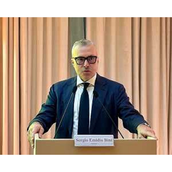 L'assessore Bini nel corso del suo intervento - L'assessore Bini nel corso del suo intervento