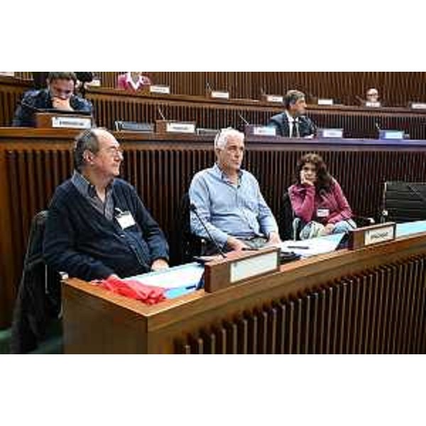 I rappresentanti di Legambiente, Fiab e Wwf durante le audizioni - I rappresentanti di Legambiente, Fiab e Wwf durante le audizioni