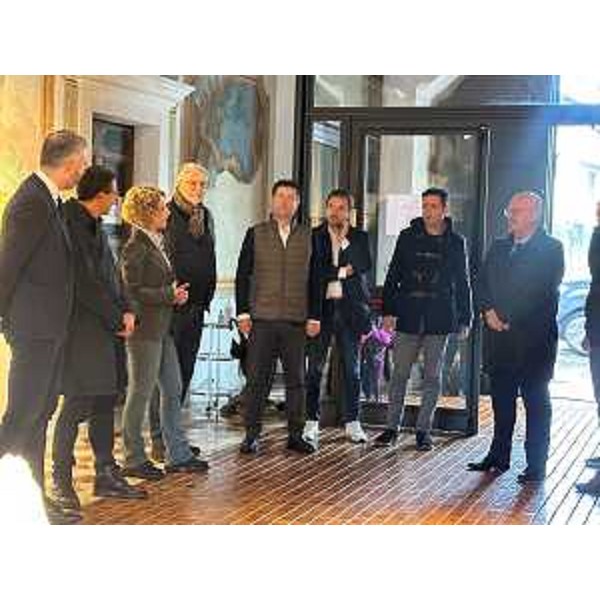 Un altro momento della giornata a San Vito: il consigliere Maurmair è il quarto da destra - Un altro momento della giornata a San Vito: il consigliere Maurmair è il quarto da destra