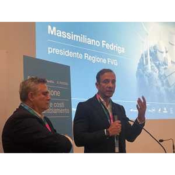 Il governatore Fedriga con Fabrizio Brancoli, vicedirettore Nem Nord est Multimedia - Il governatore Fedriga con Fabrizio Brancoli, vicedirettore Nem Nord est Multimedia